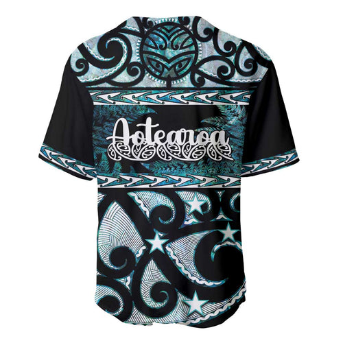 Kia Ora New Zealand Baseball Jersey Aotearoa Proud Maori Paua Shell Silver Fern - Aussie Hoodie