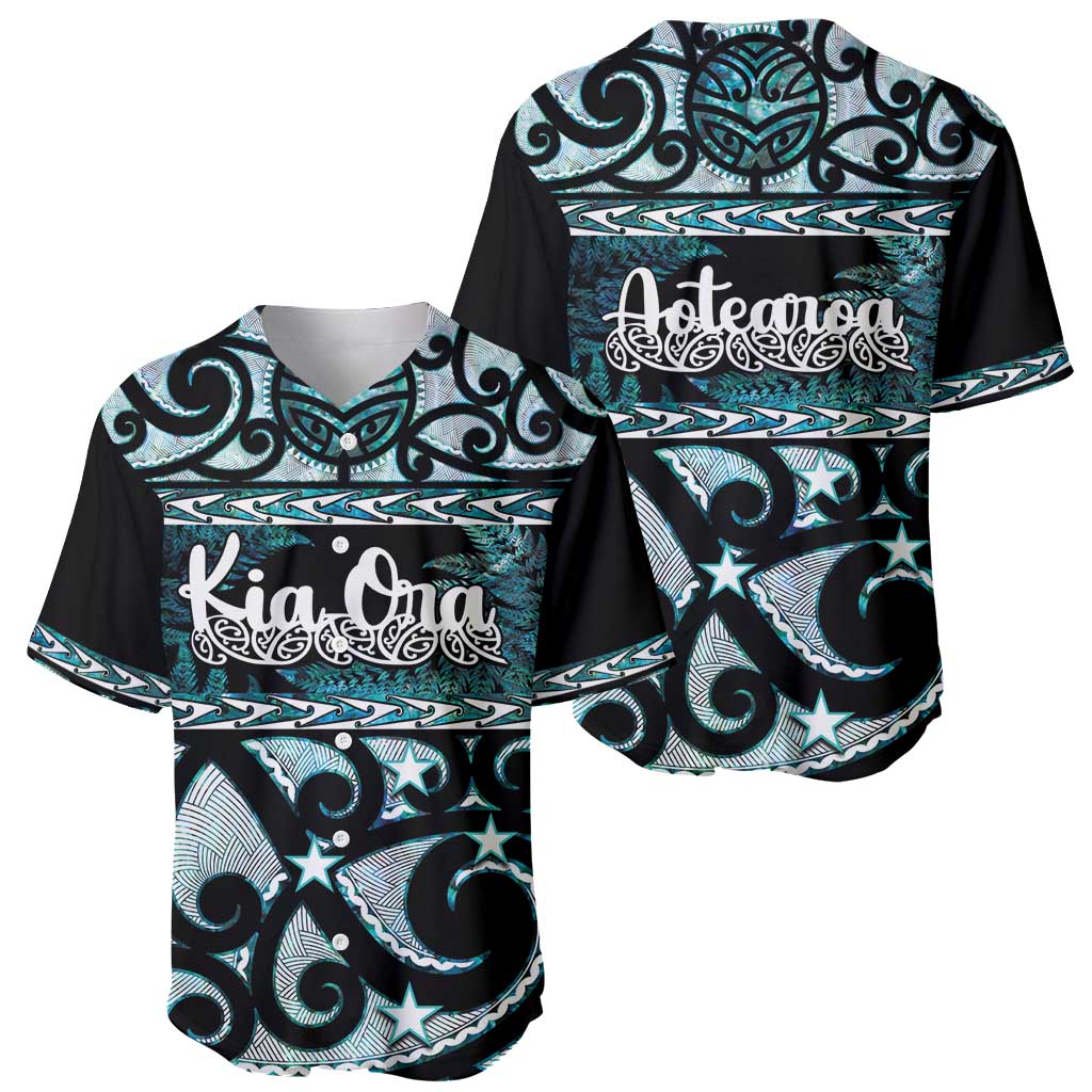 Kia Ora New Zealand Baseball Jersey Aotearoa Proud Maori Paua Shell Silver Fern - Aussie Hoodie