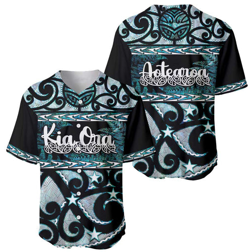 Kia Ora New Zealand Baseball Jersey Aotearoa Proud Maori Paua Shell Silver Fern - Aussie Hoodie