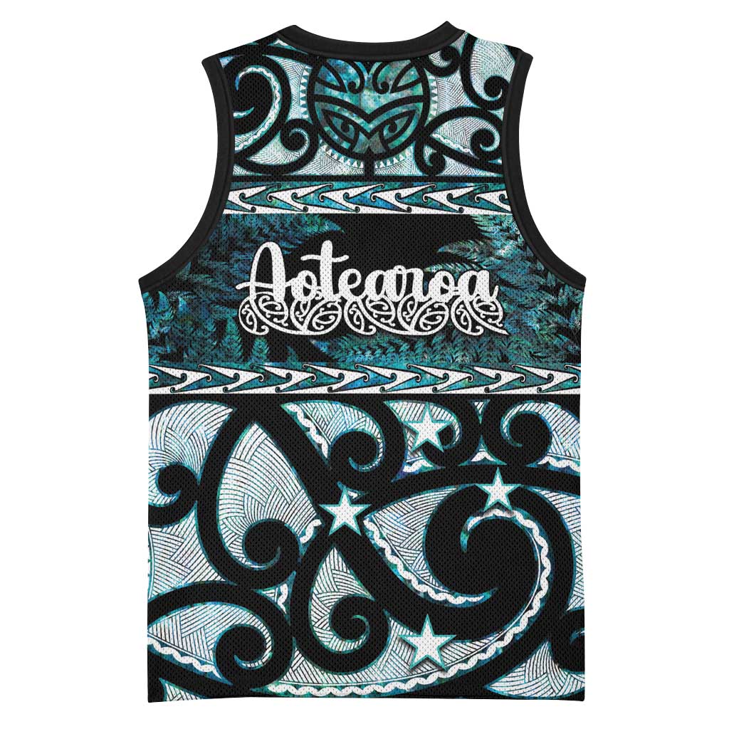 Kia Ora New Zealand Basketball Jersey Aotearoa Proud Maori Paua Shell Silver Fern - Aussie Hoodie