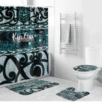 Kia Ora New Zealand Bathroom Set Aotearoa Proud Maori Paua Shell Silver Fern - Aussie Hoodie