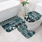 Kia Ora New Zealand Bathroom Set Aotearoa Proud Maori Paua Shell Silver Fern - Aussie Hoodie