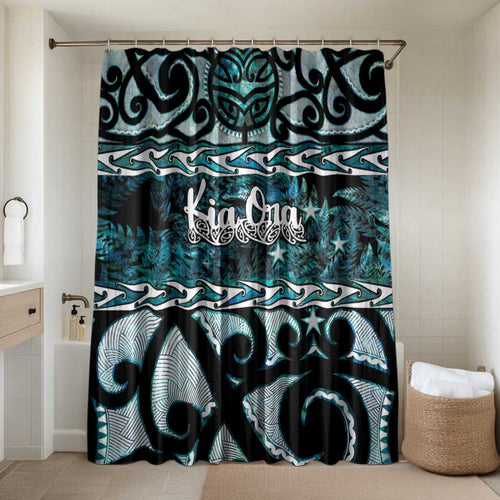 Kia Ora New Zealand Bathroom Set Aotearoa Proud Maori Paua Shell Silver Fern - Aussie Hoodie
