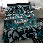Kia Ora New Zealand Bedding Set Aotearoa Proud Maori Paua Shell Silver Fern - Aussie Hoodie