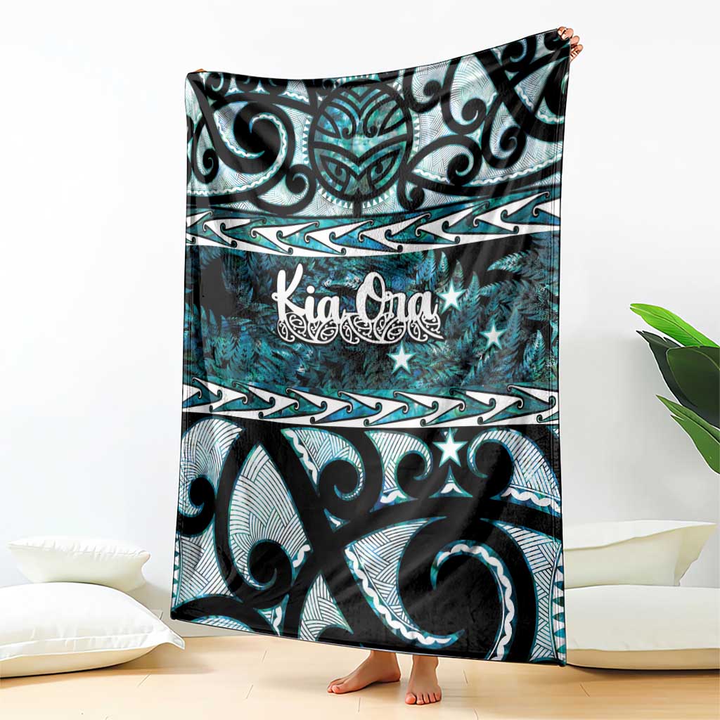 Kia Ora New Zealand Blanket Aotearoa Proud Maori Paua Shell Silver Fern - Aussie Hoodie