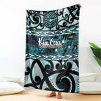 Kia Ora New Zealand Blanket Aotearoa Proud Maori Paua Shell Silver Fern - Aussie Hoodie