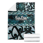 Kia Ora New Zealand Blanket Aotearoa Proud Maori Paua Shell Silver Fern - Aussie Hoodie