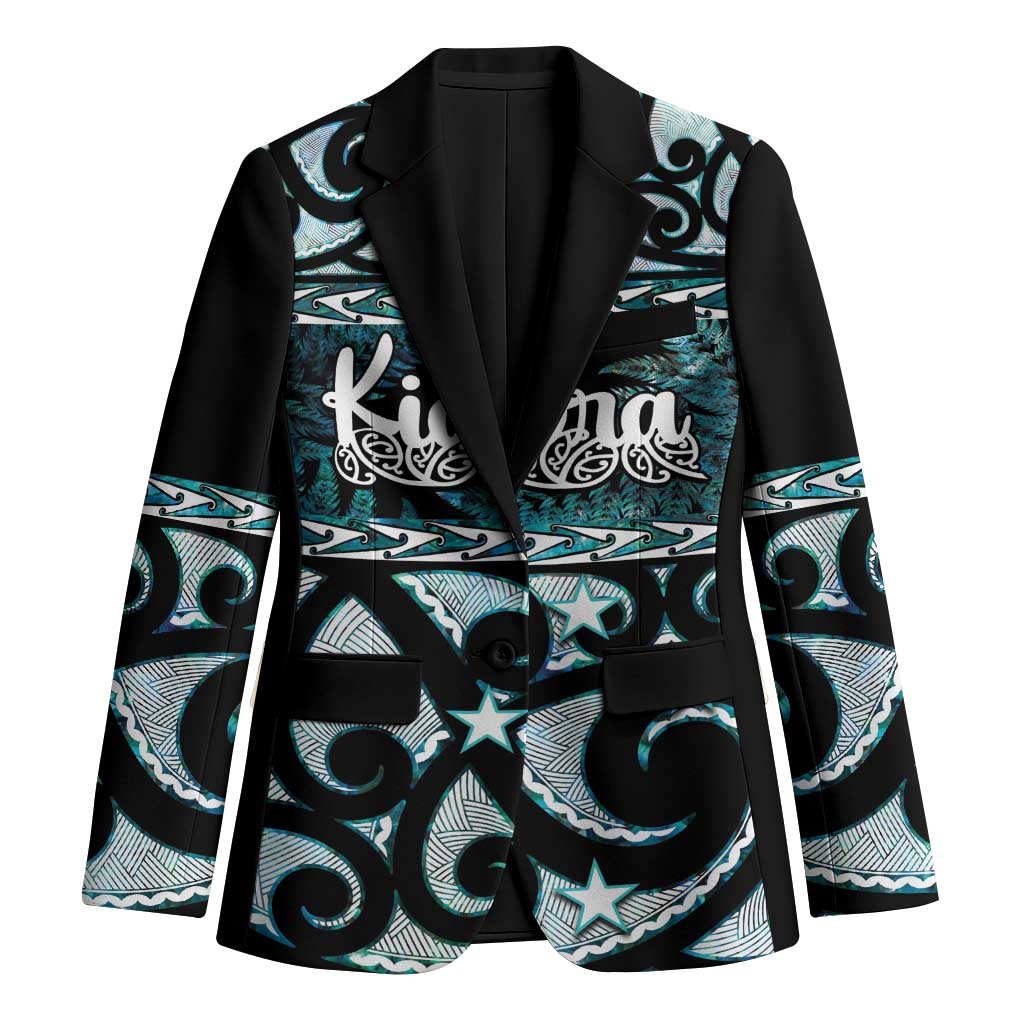 Kia Ora New Zealand Blazer Aotearoa Proud Maori Paua Shell Silver Fern - Aussie Hoodie