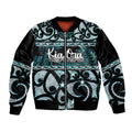 Kia Ora New Zealand Bomber Jacket Aotearoa Proud Maori Paua Shell Silver Fern - Aussie Hoodie