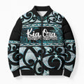 Kia Ora New Zealand Bomber Puffer Jacket Aotearoa Proud Maori Paua Shell Silver Fern - Aussie Hoodie