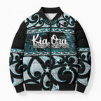 Kia Ora New Zealand Bomber Puffer Jacket Aotearoa Proud Maori Paua Shell Silver Fern - Aussie Hoodie