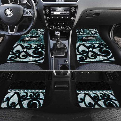 Kia Ora New Zealand Car Mats Aotearoa Proud Maori Paua Shell Silver Fern - Aussie Hoodie