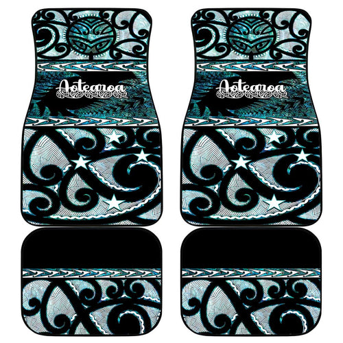Kia Ora New Zealand Car Mats Aotearoa Proud Maori Paua Shell Silver Fern - Aussie Hoodie