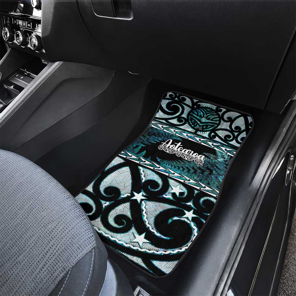 Kia Ora New Zealand Car Mats Aotearoa Proud Maori Paua Shell Silver Fern - Aussie Hoodie