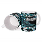 Kia Ora New Zealand Ceramic Mug Aotearoa Proud Maori Paua Shell Silver Fern - Aussie Hoodie