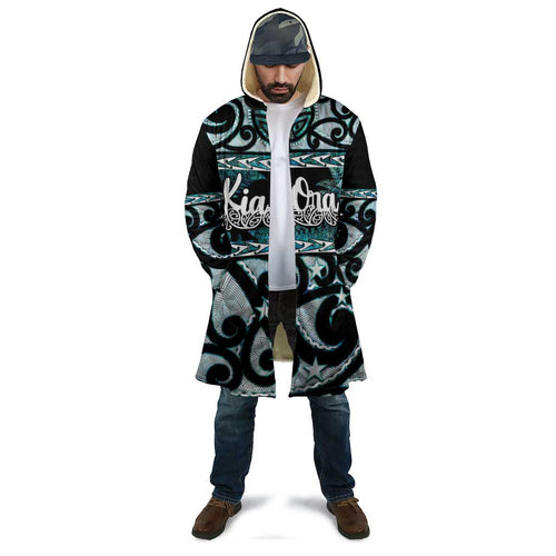 Kia Ora New Zealand Cloak Aotearoa Proud Maori Paua Shell Silver Fern - Aussie Hoodie