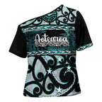 Kia Ora New Zealand Cross Shoulder Shirt Aotearoa Proud Maori Paua Shell Silver Fern - Aussie Hoodie