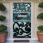 Kia Ora New Zealand Door Cover Aotearoa Proud Maori Paua Shell Silver Fern - Aussie Hoodie