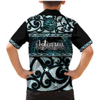 Kia Ora New Zealand Family Matching Mermaid Dress and Hawaiian Shirt Aotearoa Proud Maori Paua Shell Silver Fern - Aussie Hoodie