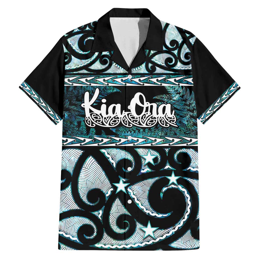 Kia Ora New Zealand Family Matching Mermaid Dress and Hawaiian Shirt Aotearoa Proud Maori Paua Shell Silver Fern - Aussie Hoodie