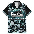 Kia Ora New Zealand Family Matching Mermaid Dress and Hawaiian Shirt Aotearoa Proud Maori Paua Shell Silver Fern - Aussie Hoodie