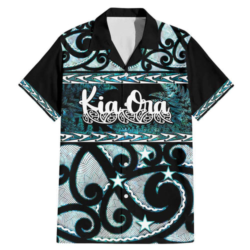 Kia Ora New Zealand Family Matching Mermaid Dress and Hawaiian Shirt Aotearoa Proud Maori Paua Shell Silver Fern - Aussie Hoodie