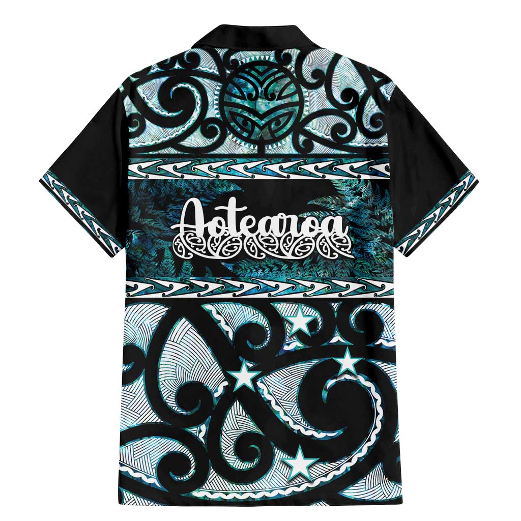 Kia Ora New Zealand Family Matching Mermaid Dress and Hawaiian Shirt Aotearoa Proud Maori Paua Shell Silver Fern - Aussie Hoodie