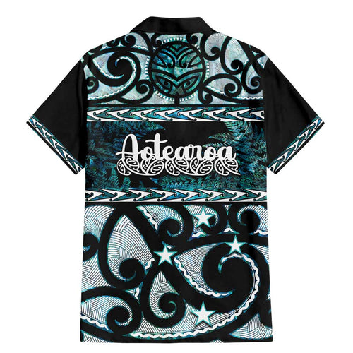 Kia Ora New Zealand Family Matching Mermaid Dress and Hawaiian Shirt Aotearoa Proud Maori Paua Shell Silver Fern - Aussie Hoodie