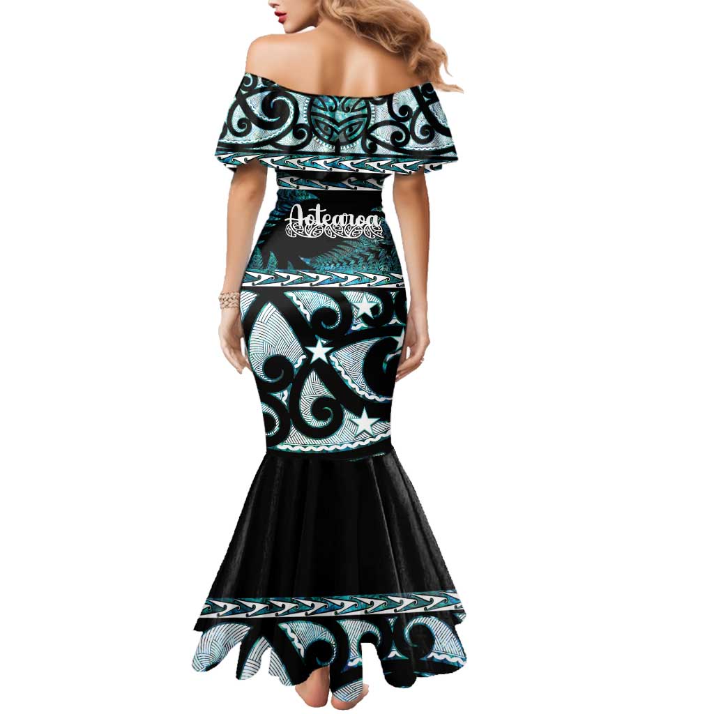 Kia Ora New Zealand Family Matching Mermaid Dress and Hawaiian Shirt Aotearoa Proud Maori Paua Shell Silver Fern - Aussie Hoodie