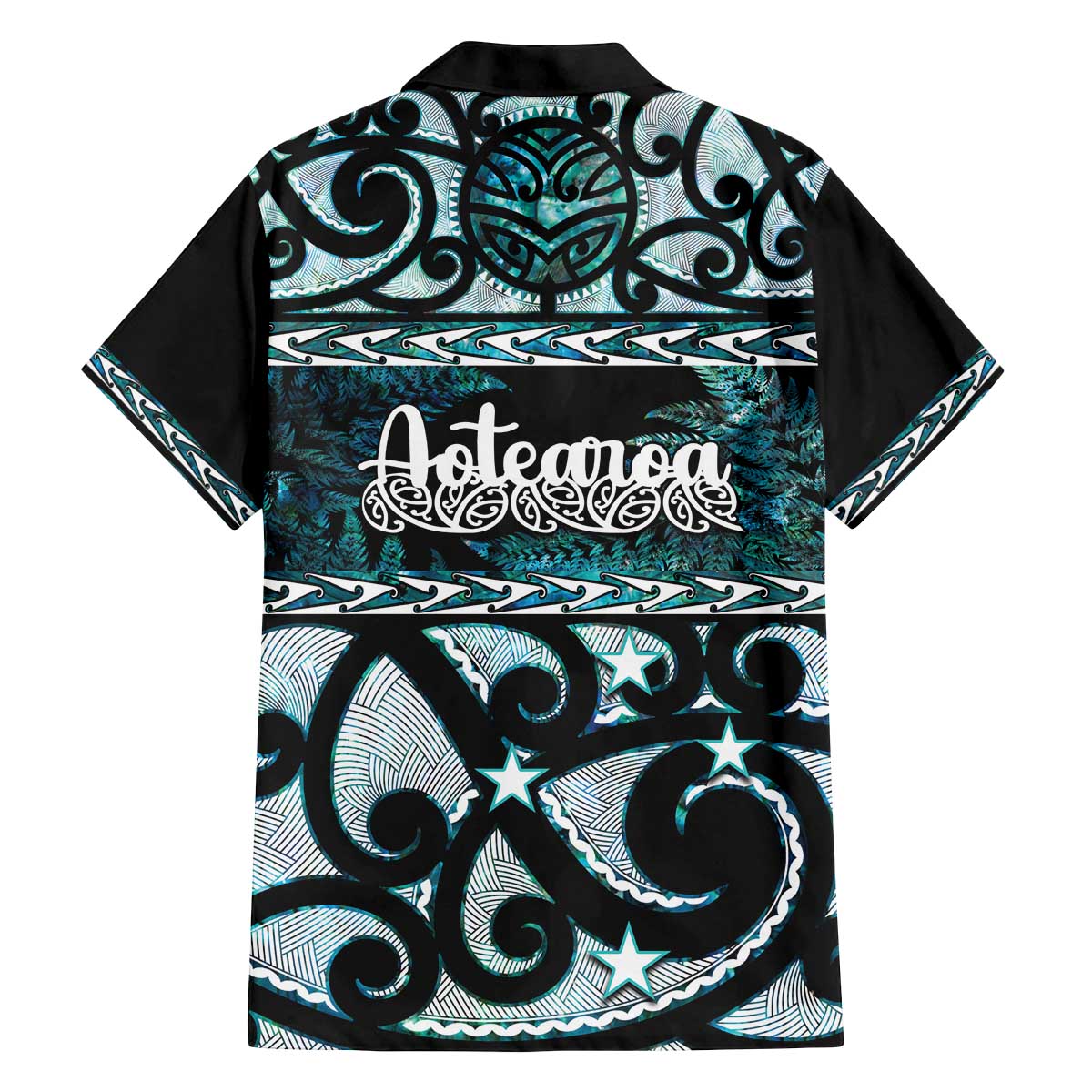 Kia Ora New Zealand Family Matching Off The Shoulder Long Sleeve Dress and Hawaiian Shirt Aotearoa Proud Maori Paua Shell Silver Fern - Aussie Hoodie