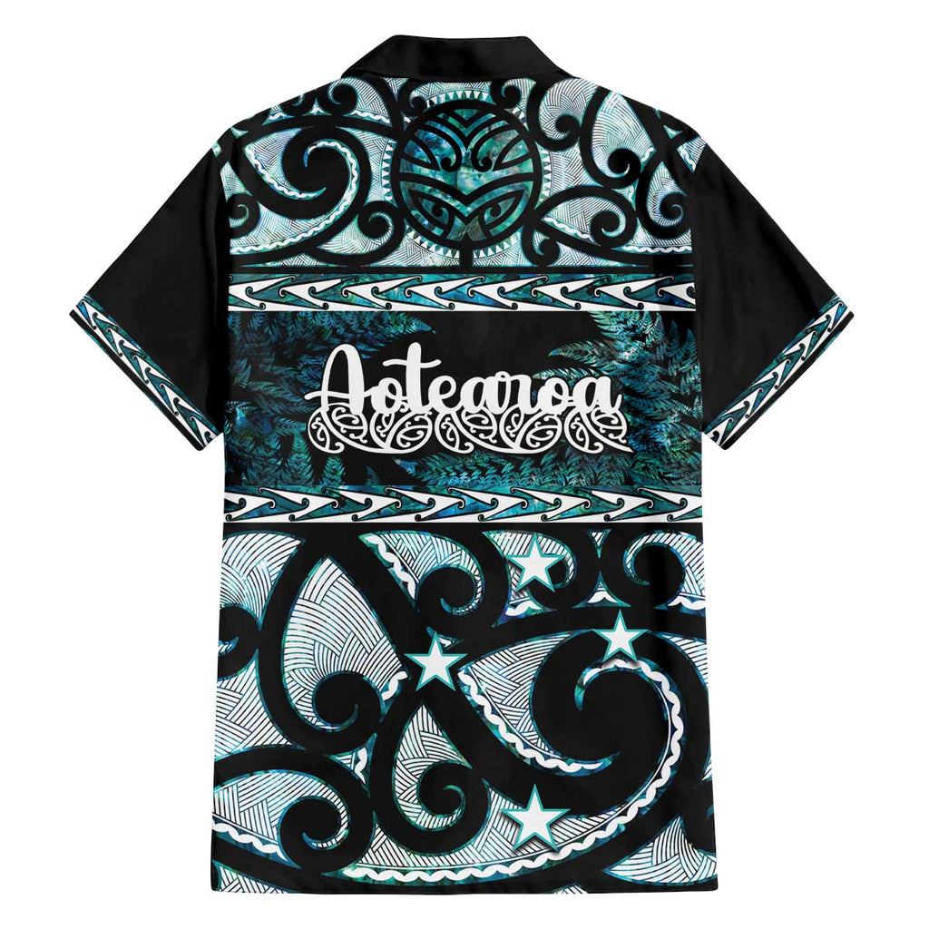 Kia Ora New Zealand Family Matching Off The Shoulder Long Sleeve Dress and Hawaiian Shirt Aotearoa Proud Maori Paua Shell Silver Fern - Aussie Hoodie