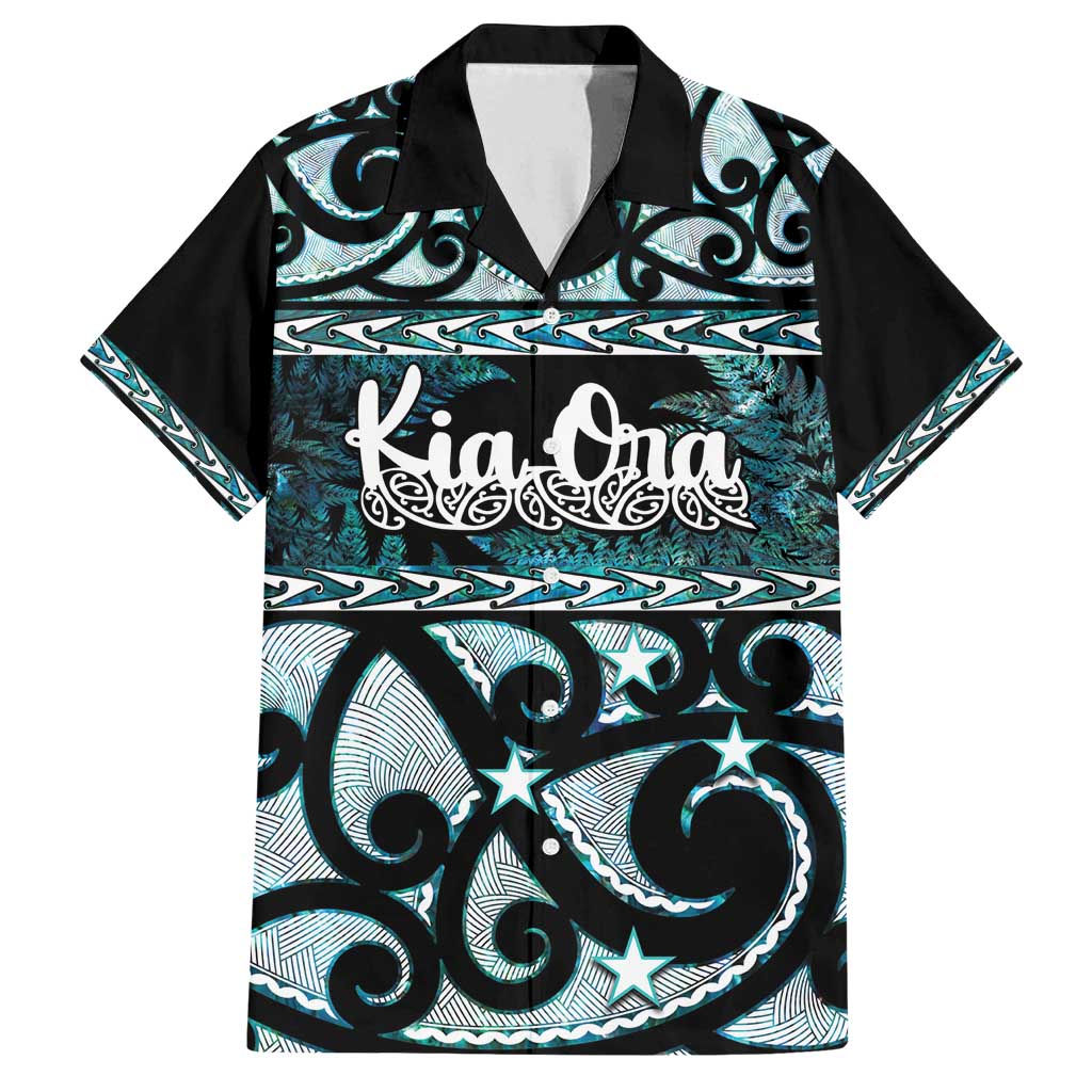 Kia Ora New Zealand Family Matching Puletasi and Hawaiian Shirt Aotearoa Proud Maori Paua Shell Silver Fern - Aussie Hoodie