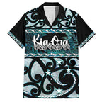 Kia Ora New Zealand Family Matching Short Sleeve Bodycon Dress and Hawaiian Shirt Aotearoa Proud Maori Paua Shell Silver Fern - Aussie Hoodie