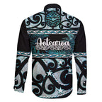 Kia Ora New Zealand Family Matching Summer Maxi Dress and Hawaiian Shirt Aotearoa Proud Maori Paua Shell Silver Fern - Aussie Hoodie