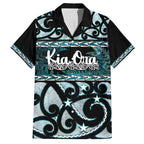 Kia Ora New Zealand Family Matching Tank Maxi Dress and Hawaiian Shirt Aotearoa Proud Maori Paua Shell Silver Fern - Aussie Hoodie