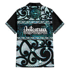 Kia Ora New Zealand Family Matching Tank Maxi Dress and Hawaiian Shirt Aotearoa Proud Maori Paua Shell Silver Fern - Aussie Hoodie