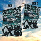 Kia Ora New Zealand Garden Flag Aotearoa Proud Maori Paua Shell Silver Fern - Aussie Hoodie