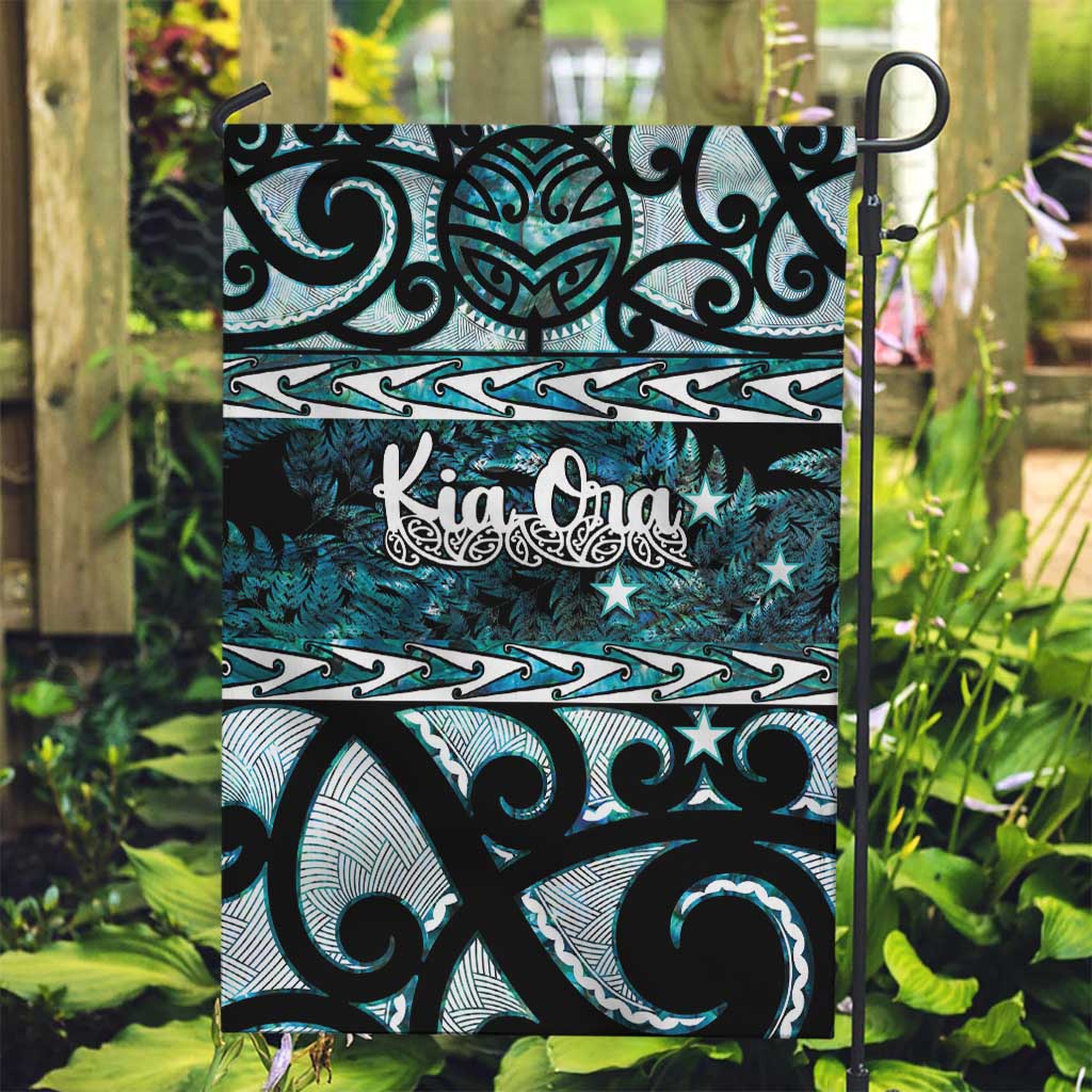 Kia Ora New Zealand Garden Flag Aotearoa Proud Maori Paua Shell Silver Fern - Aussie Hoodie