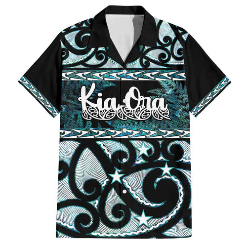 Kia Ora New Zealand Hawaiian Shirt Aotearoa Proud Maori Paua Shell Silver Fern - Aussie Hoodie
