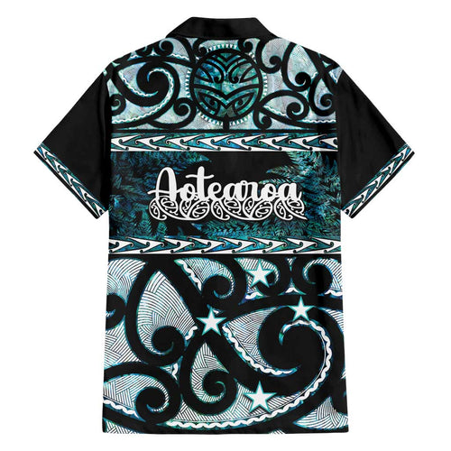 Kia Ora New Zealand Hawaiian Shirt Aotearoa Proud Maori Paua Shell Silver Fern - Aussie Hoodie