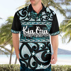 Kia Ora New Zealand Hawaiian Shirt Aotearoa Proud Maori Paua Shell Silver Fern - Aussie Hoodie