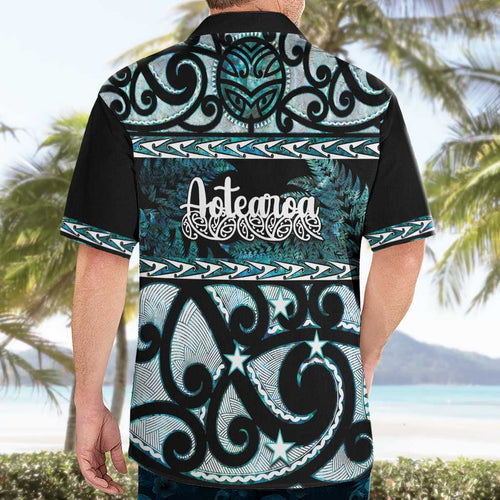 Kia Ora New Zealand Hawaiian Shirt Aotearoa Proud Maori Paua Shell Silver Fern - Aussie Hoodie