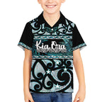 Kia Ora New Zealand Hawaiian Shirt Aotearoa Proud Maori Paua Shell Silver Fern - Aussie Hoodie