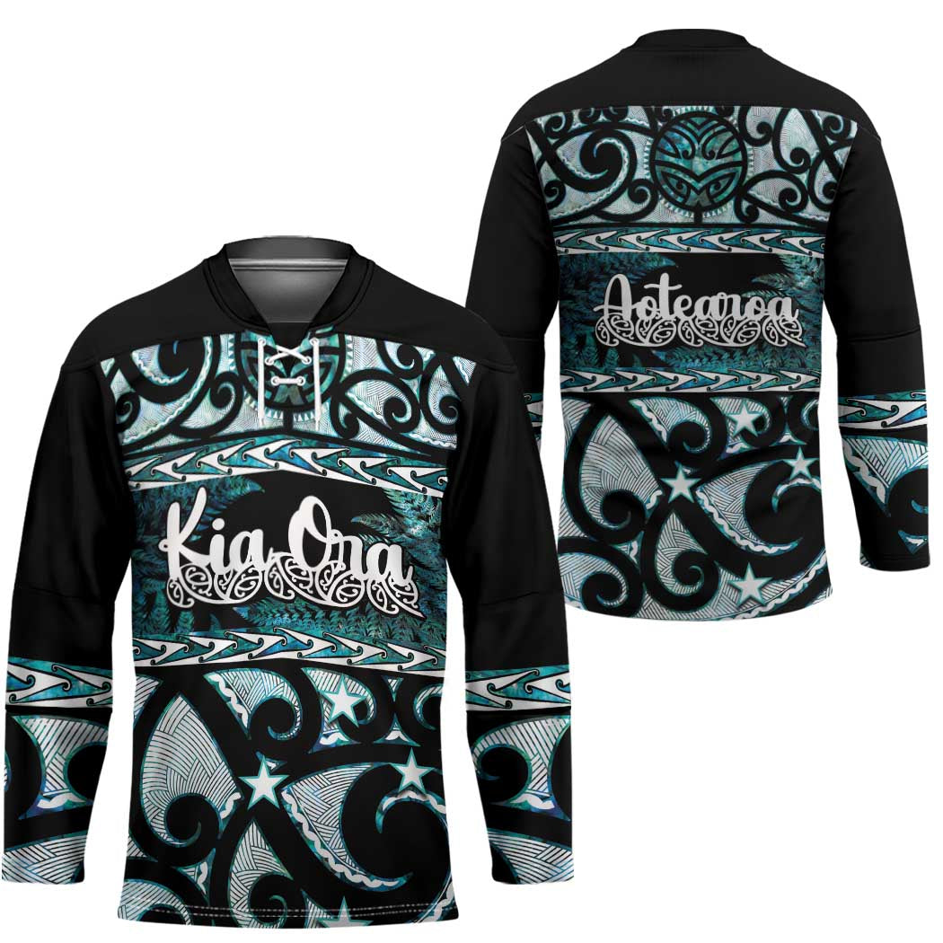 Kia Ora New Zealand Hockey Jersey Aotearoa Proud Maori Paua Shell Silver Fern - Aussie Hoodie