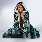 Kia Ora New Zealand Hooded Blanket Aotearoa Proud Maori Paua Shell Silver Fern - Aussie Hoodie