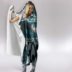 Kia Ora New Zealand Hooded Blanket Aotearoa Proud Maori Paua Shell Silver Fern - Aussie Hoodie
