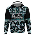 Kia Ora New Zealand Hoodie Aotearoa Proud Maori Paua Shell Silver Fern - Aussie Hoodie
