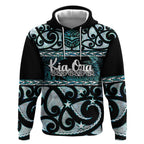 Kia Ora New Zealand Hoodie Aotearoa Proud Maori Paua Shell Silver Fern - Aussie Hoodie