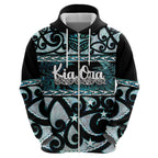 Kia Ora New Zealand Hoodie Aotearoa Proud Maori Paua Shell Silver Fern - Aussie Hoodie