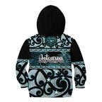 Kia Ora New Zealand Kid Hoodie Aotearoa Proud Maori Paua Shell Silver Fern - Aussie Hoodie